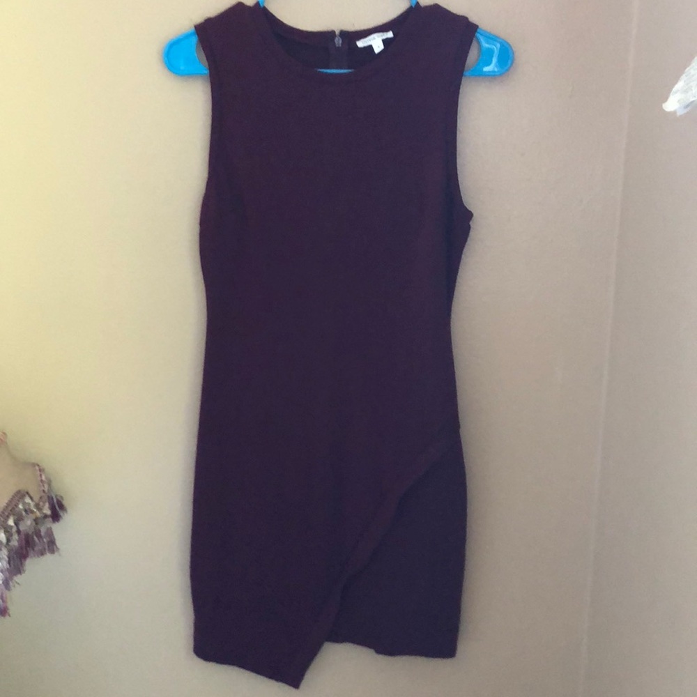 Form fitting maroon dress